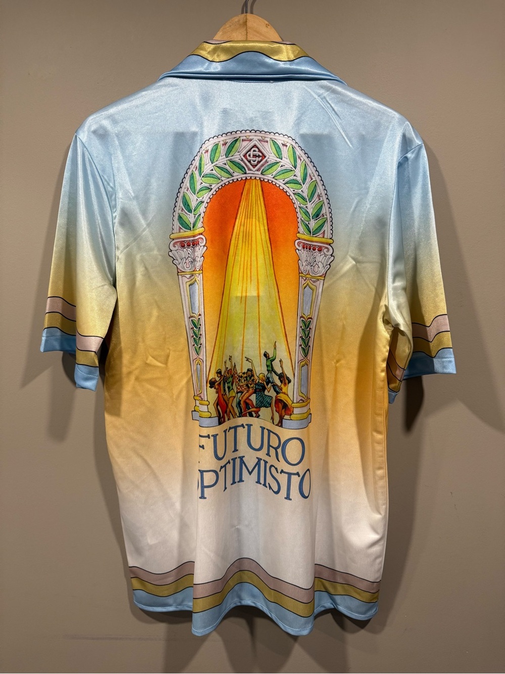 Casa Blanca Azure Futuro Optimiso Pastel Short-Sleeve Shirt - Blue/Yellow (Set)